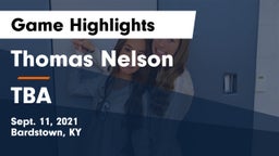 Thomas Nelson  vs TBA Game Highlights - Sept. 11, 2021