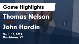 Thomas Nelson  vs John Hardin  Game Highlights - Sept. 13, 2021