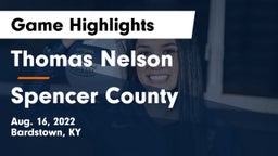 Thomas Nelson  vs Spencer County  Game Highlights - Aug. 16, 2022