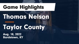 Thomas Nelson  vs Taylor County  Game Highlights - Aug. 18, 2022