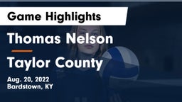 Thomas Nelson  vs Taylor County  Game Highlights - Aug. 20, 2022