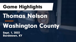 Thomas Nelson  vs Washington County  Game Highlights - Sept. 1, 2022