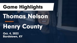 Thomas Nelson  vs Henry County  Game Highlights - Oct. 4, 2022