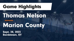 Thomas Nelson  vs Marion County  Game Highlights - Sept. 28, 2023