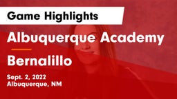 Albuquerque Academy  vs Bernalillo Game Highlights - Sept. 2, 2022