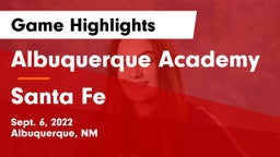 Albuquerque Academy  vs Santa Fe  Game Highlights - Sept. 6, 2022