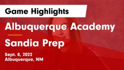 Albuquerque Academy  vs Sandia Prep Game Highlights - Sept. 8, 2022