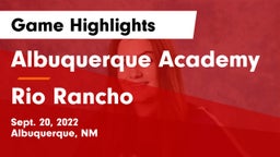 Albuquerque Academy  vs Rio Rancho  Game Highlights - Sept. 20, 2022