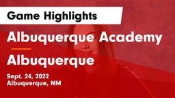 Albuquerque Academy  vs Albuquerque  Game Highlights - Sept. 24, 2022