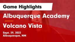 Albuquerque Academy  vs Volcano Vista  Game Highlights - Sept. 29, 2022
