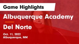 Albuquerque Academy  vs Del Norte  Game Highlights - Oct. 11, 2022