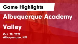 Albuquerque Academy  vs Valley   Game Highlights - Oct. 20, 2022