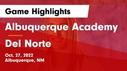 Albuquerque Academy  vs Del Norte   Game Highlights - Oct. 27, 2022