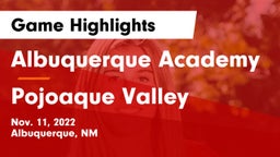 Albuquerque Academy  vs Pojoaque Valley Game Highlights - Nov. 11, 2022