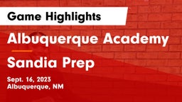 Albuquerque Academy  vs Sandia Prep  Game Highlights - Sept. 16, 2023