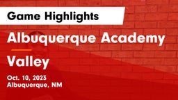 Albuquerque Academy  vs Valley  Game Highlights - Oct. 10, 2023