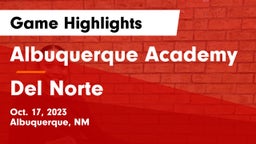 Albuquerque Academy  vs Del Norte Game Highlights - Oct. 17, 2023