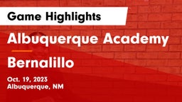 Albuquerque Academy  vs Bernalillo Game Highlights - Oct. 19, 2023