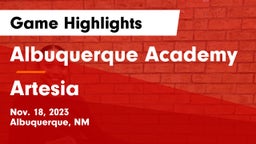 Albuquerque Academy  vs Artesia  Game Highlights - Nov. 18, 2023