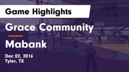 Grace Community  vs Mabank  Game Highlights - Dec 02, 2016