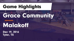 Grace Community  vs Malakoff  Game Highlights - Dec 19, 2016