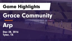 Grace Community  vs Arp  Game Highlights - Dec 28, 2016