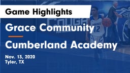Grace Community  vs Cumberland Academy Game Highlights - Nov. 13, 2020