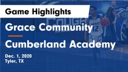 Grace Community  vs Cumberland Academy Game Highlights - Dec. 1, 2020