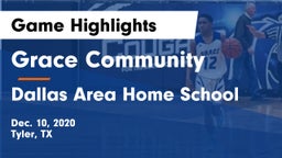 Grace Community  vs Dallas Area Home School  Game Highlights - Dec. 10, 2020