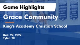 Grace Community  vs King's Academy Christian School Game Highlights - Dec. 29, 2022