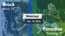 Matchup: Brock  vs. Paradise  2016