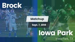 Matchup: Brock  vs. Iowa Park  2018
