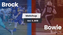 Matchup: Brock  vs. Bowie  2018