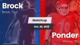 Matchup: Brock  vs. Ponder  2018