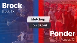 Matchup: Brock  vs. Ponder  2019