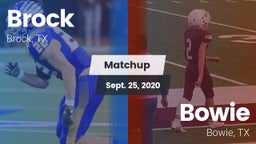 Matchup: Brock  vs. Bowie  2020