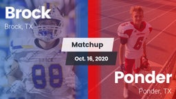 Matchup: Brock  vs. Ponder  2020