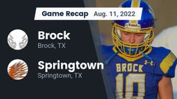Recap: Brock  vs. Springtown  2022