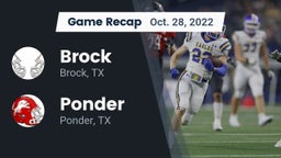 Recap: Brock  vs. Ponder  2022