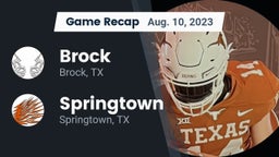 Recap: Brock  vs. Springtown  2023