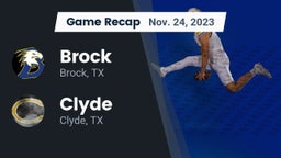 Recap: Brock  vs. Clyde  2023