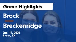 Brock  vs Breckenridge  Game Highlights - Jan. 17, 2020