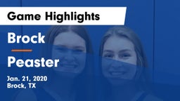 Brock  vs Peaster  Game Highlights - Jan. 21, 2020