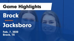 Brock  vs Jacksboro  Game Highlights - Feb. 7, 2020
