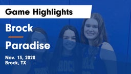 Brock  vs Paradise  Game Highlights - Nov. 13, 2020