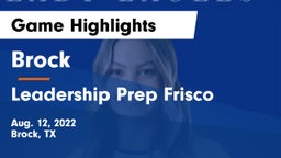 Brock  vs Leadership Prep Frisco Game Highlights - Aug. 12, 2022