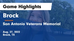 Brock  vs San Antonio Veterans Memorial Game Highlights - Aug. 27, 2022