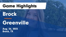 Brock  vs Greenville Game Highlights - Aug. 26, 2023