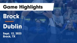 Brock  vs Dublin  Game Highlights - Sept. 12, 2023