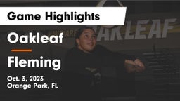 Oakleaf  vs Fleming  Game Highlights - Oct. 3, 2023